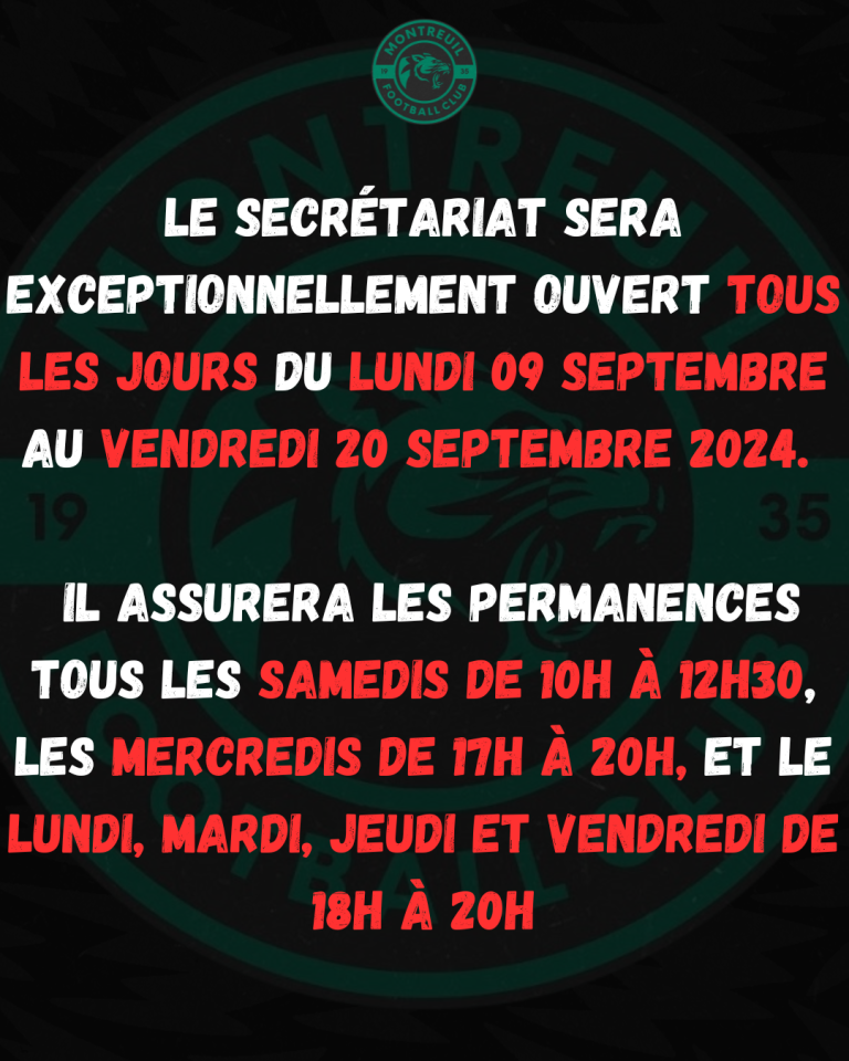 Ouverture exceptionnelle de la permanence !